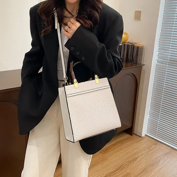 

Модные однотонные сумки для подгузников для женщин, высококачественная винтажная сумка через плечо, минималистичная кожаная сумка для поездок на работу, люксовый бренд