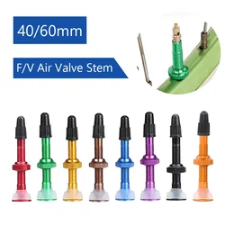 Bicycle tubeless tire valve 40mm 60mm Aluminum Alloy MTB Road bike Tubeless Valve Extender Presta Valve