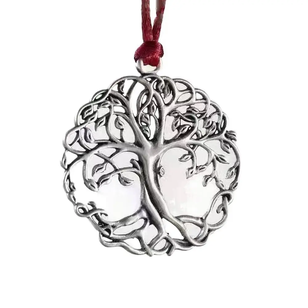 

Double-Sided Metal Snowman Pendant Santa Claus Gnomes Solid Pewter Christmas Tree Ornament Wreath with Red Rope