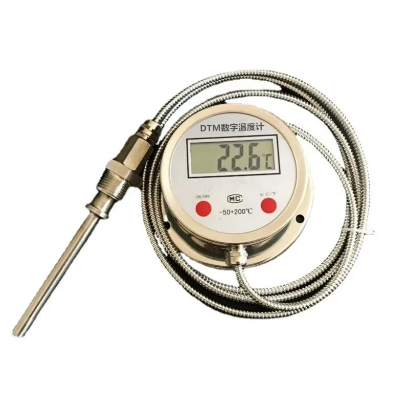 Industrial digital liquid crystal thermometer 0.1C resolution IP65 can be customized for air and water temperature measurement