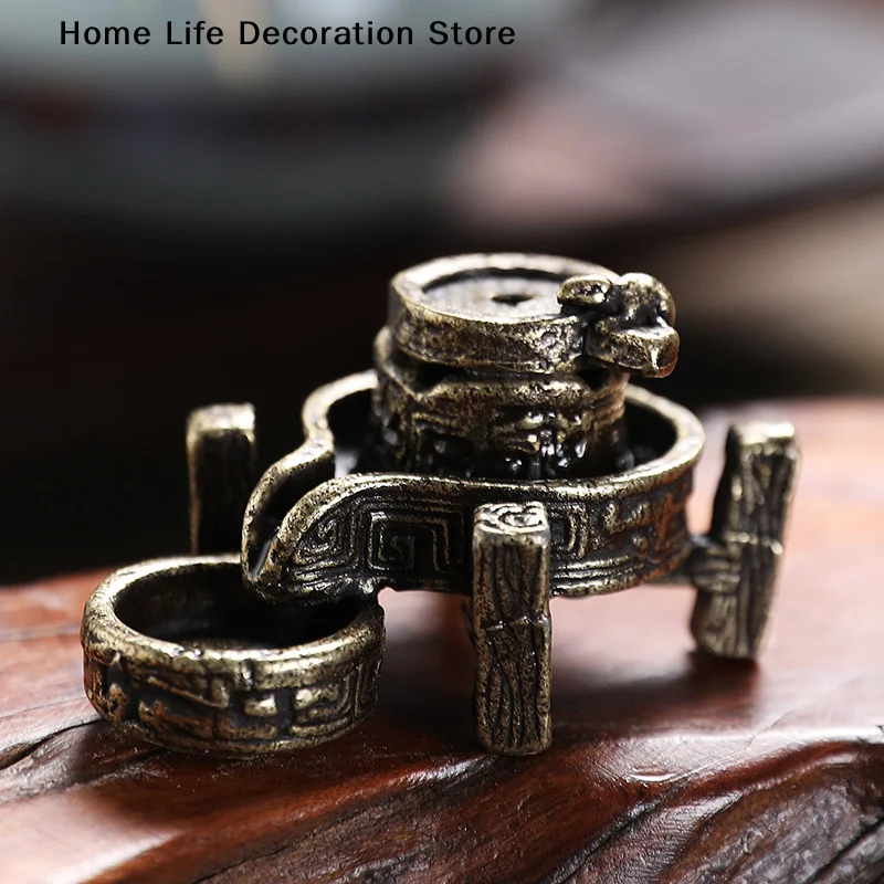 【TG】Small Antique Backflow Incense Burner Graphite Incense Stand DIY Home Desk Zen Waterfall Decoration Tea Ceremony Ornaments