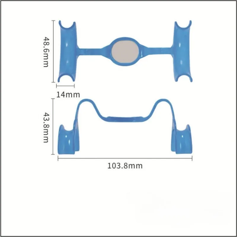 10 Pcs M-type Mouth Opener Disposable with Mirror Bow Tongue Reamer Oral Support Wide Mouth Prop