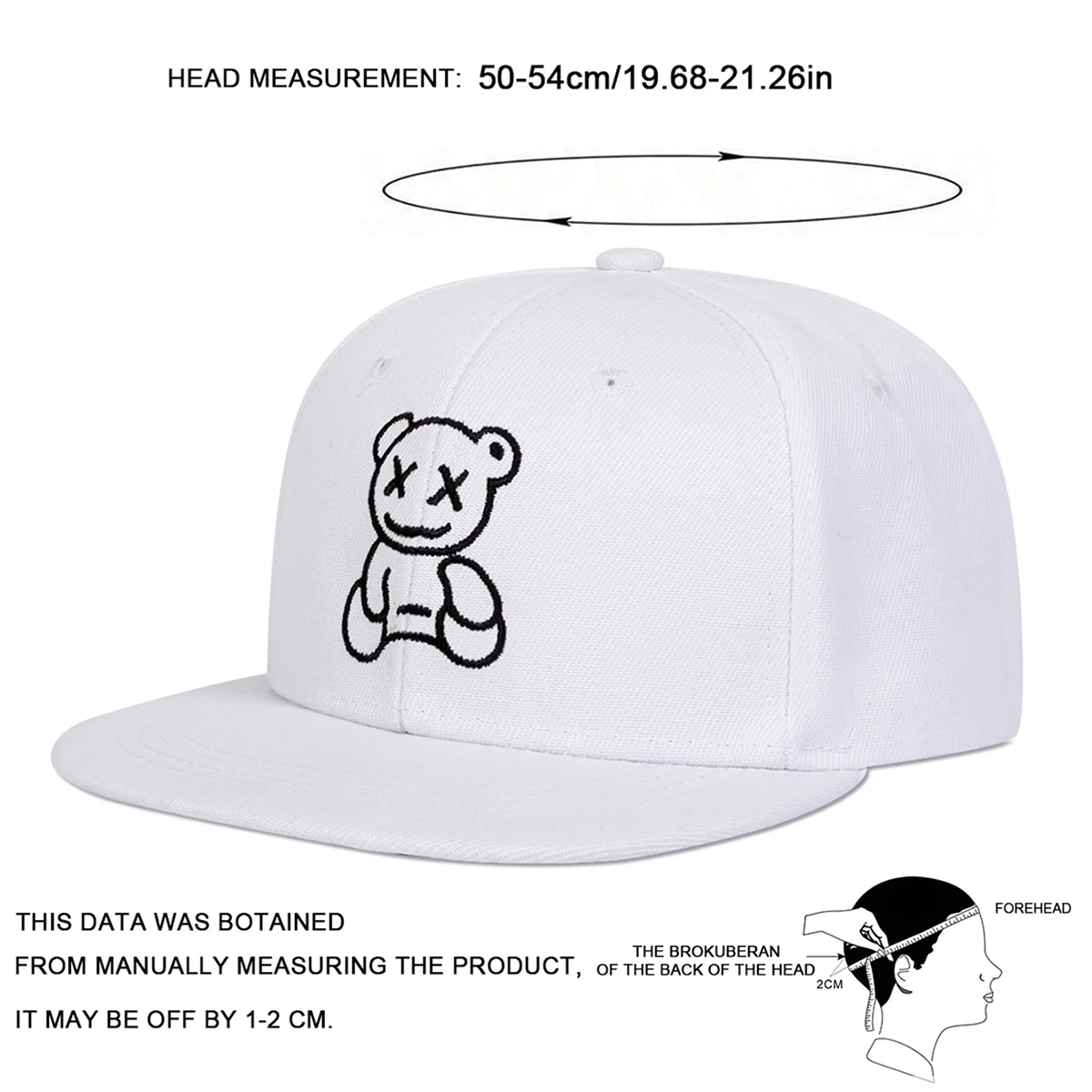 Children XX Little Bear Embroidery Baseball Caps Hip-hop Hats Spring and Summer Outdoor Adjustable Casual Hats Boy Girl Trave