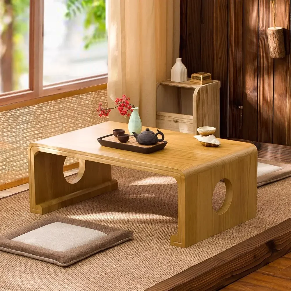 DSA medieval solid wood tatami bay window table kang table simple small tea table Chinese style Sinology