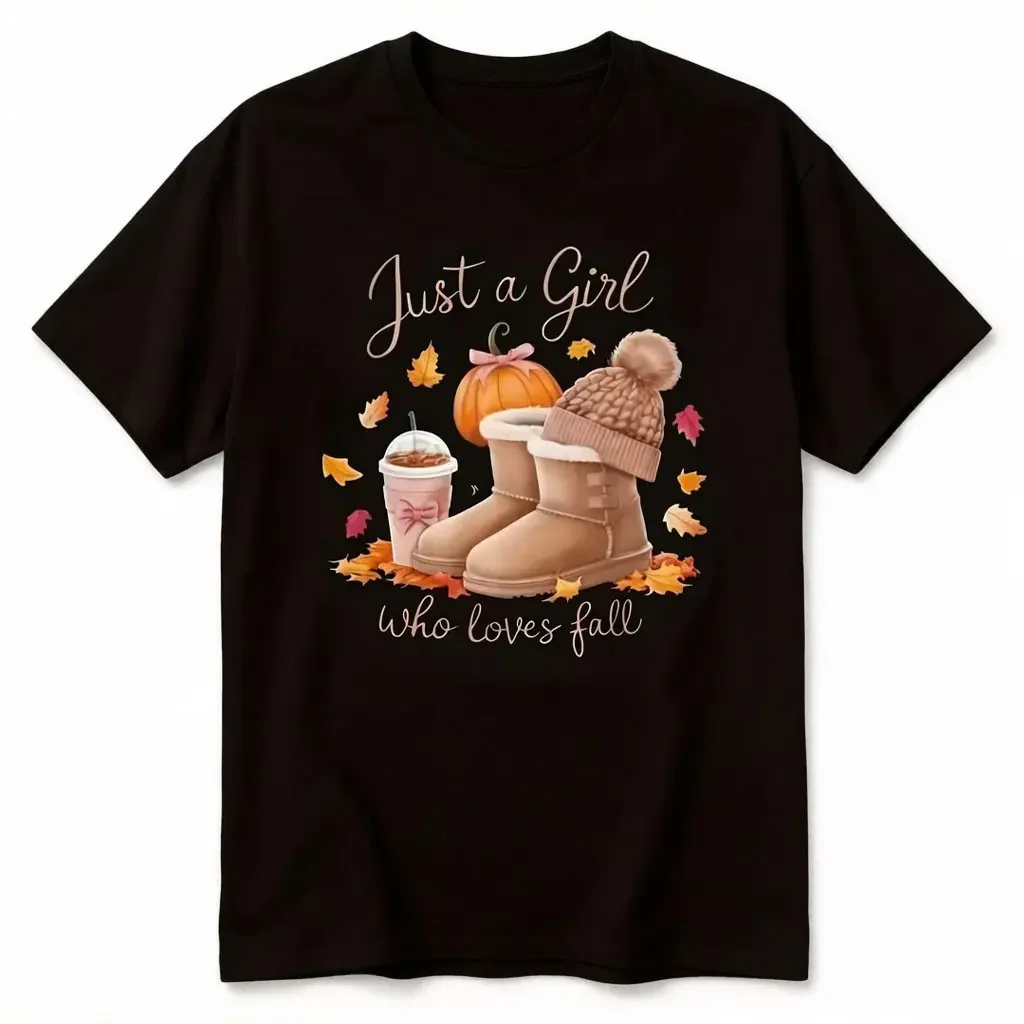 Women'S Fall Graphic T-Shirt - 