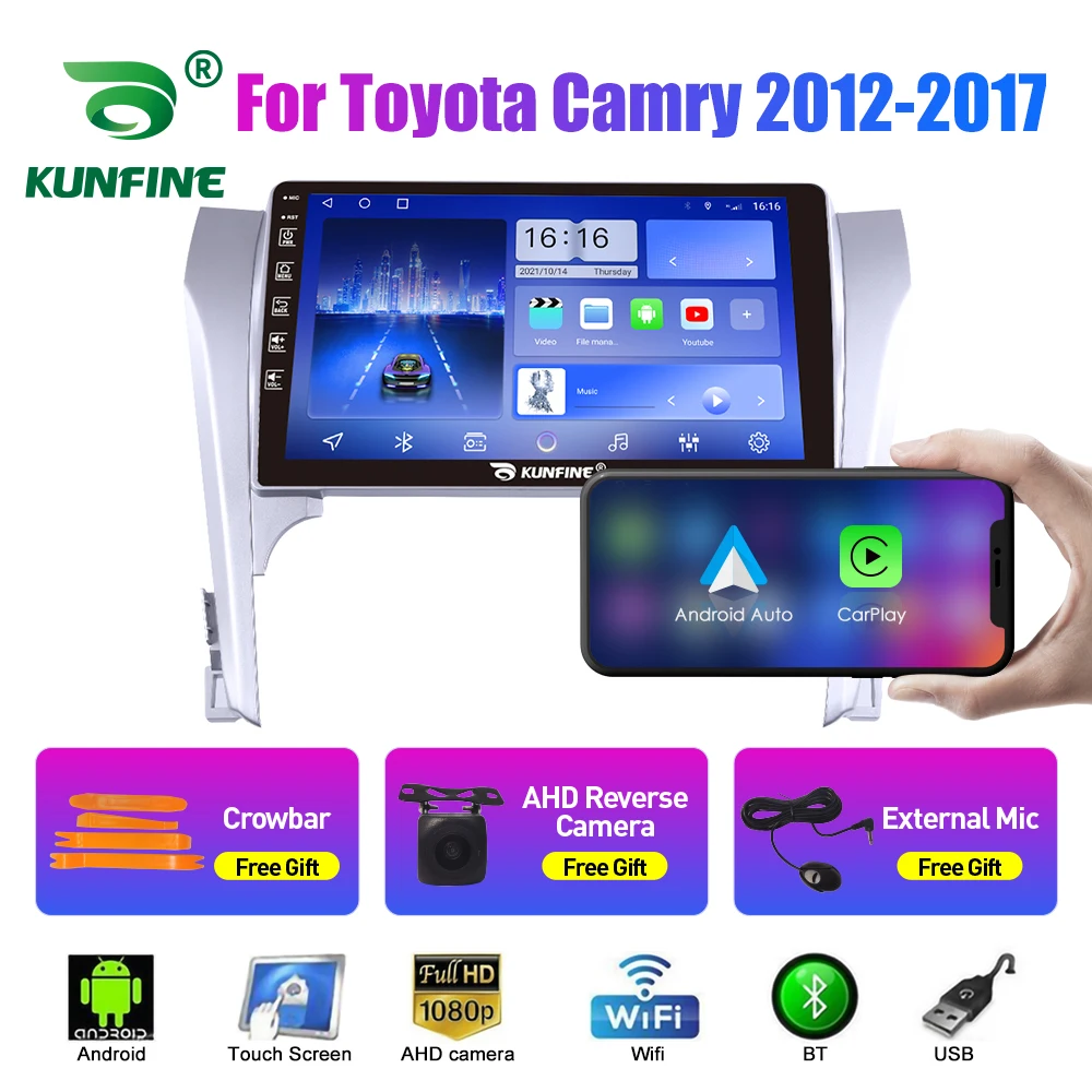 10.33''Car Radio For Toyota Camry 2012-2017 Android Car Stereo DVD GPS Navigation Player Touch Screen Carplay Android Auto QLED