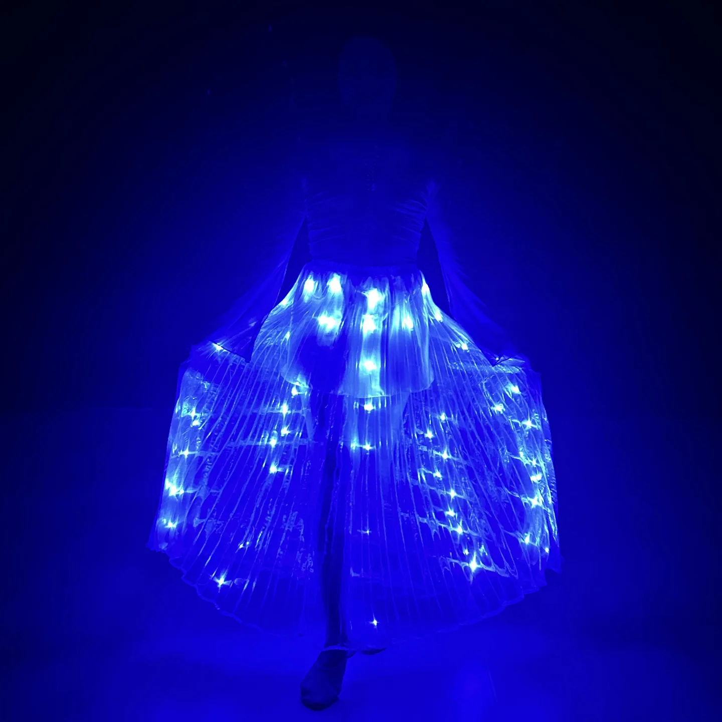 Accessories Led Skirt Multiple Color Switching Skirt Long Skirt Wedding Dress Stage Performance Nightclub LED Tron Dance Wear