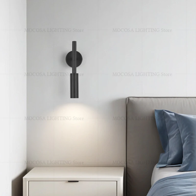 

Nordic Style Bedside Reading Lamp Bedroom Wall LED Lighting Adjustable Angle Minimalist Wall Lamps Modern Hallway Ceiling Lights