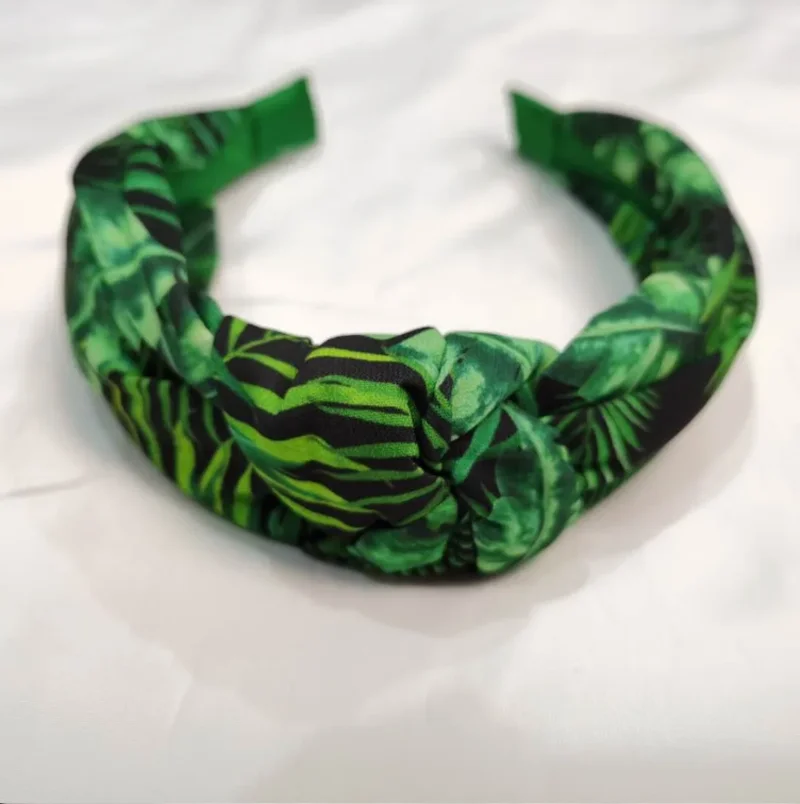 summer Hawaii Headband for Women outdoor green coconet beach Hair Band  Head Band with bow Hair Hoops Kawaii Headband for Women