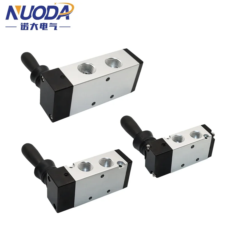 4H210-08 4H310-10 4H410-15 2 Position 5 Port Air Manual Valve Pneumatic Control Valve 5/2 Way Hand Lever Operated Control Valve