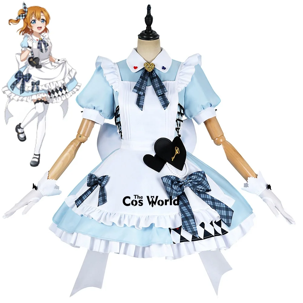 

Love Live u's GiGO Cafe Kousaka Honoka Minami Kotori Sonoda Umi Apron Maid Dress Uniform Outfits Anime Cosplay Costumes
