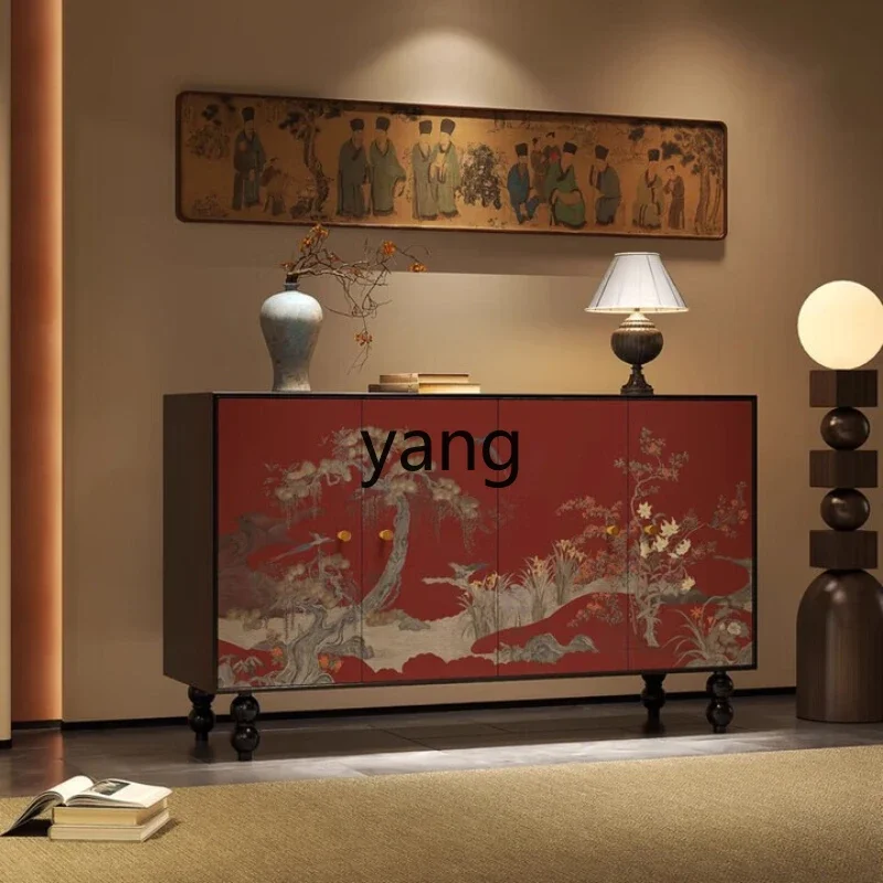 CX Corridor Art Entrance Cabinet Chinese Bedroom Locker Storage Cabinet