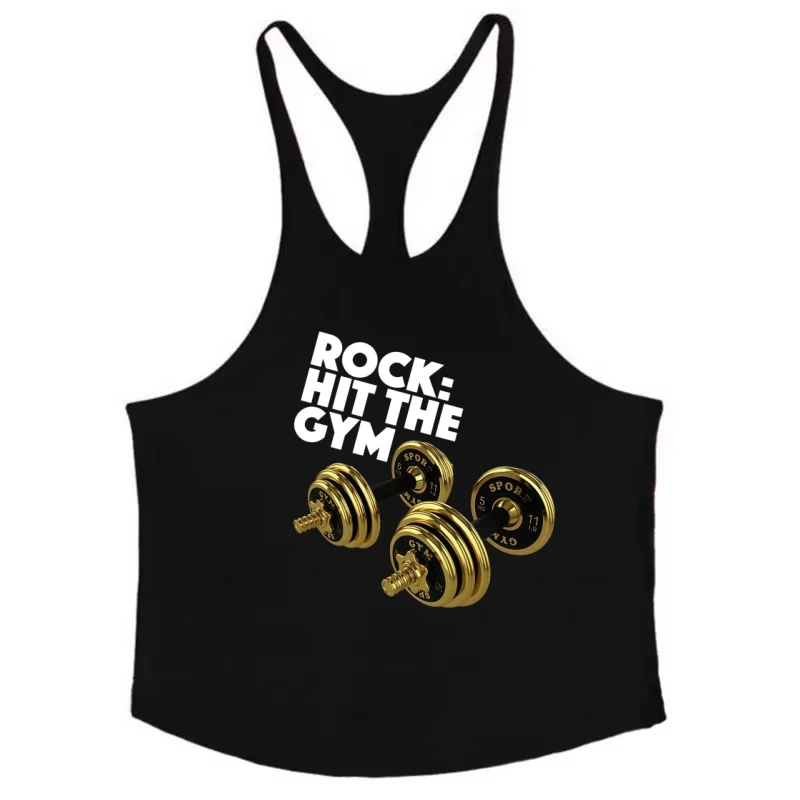 

Men's Gym Stringer Top, Fitness Exercise Ribbed Strap, Quick-Dry Material for Bodybuilding Days Outdoors & Park