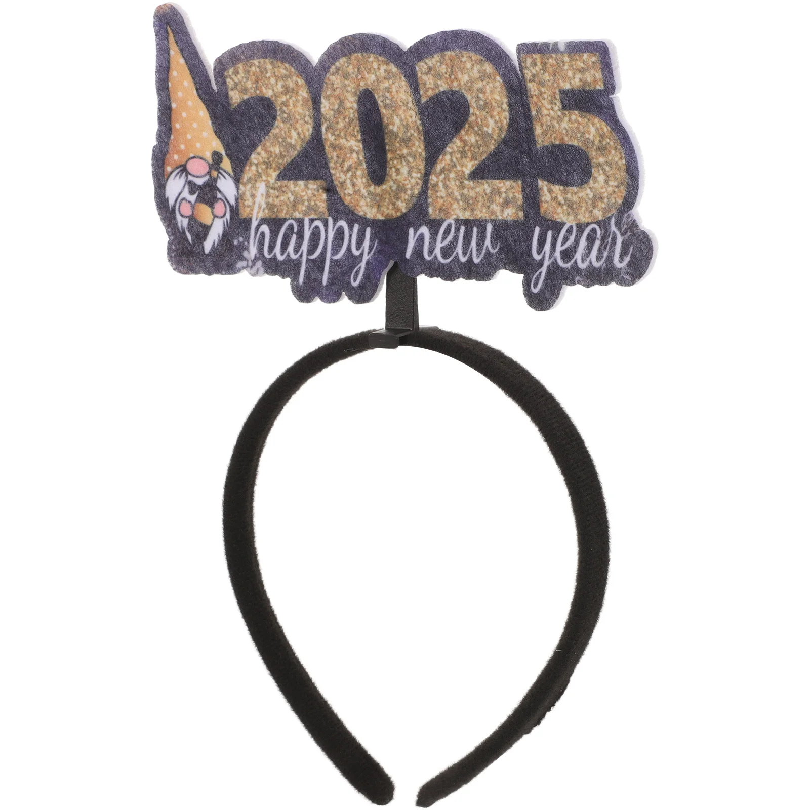 

2025 New Year Headband Fashionable Party Essential Sparkling Design for New Year's Eve and Themed Events 2025 Christmas Headband