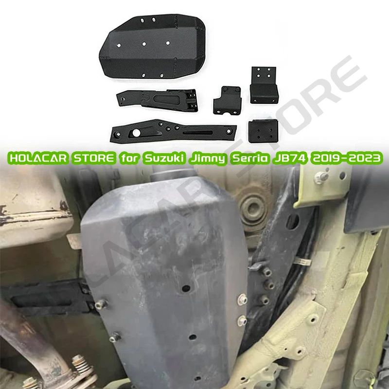 السيارات 4 مللي متر نقل حالة حماية لوحة Underbody درع لسوزوكي جيمي Serria JB64 JB74 2019 2020 2021 2022 2023 Gen 4