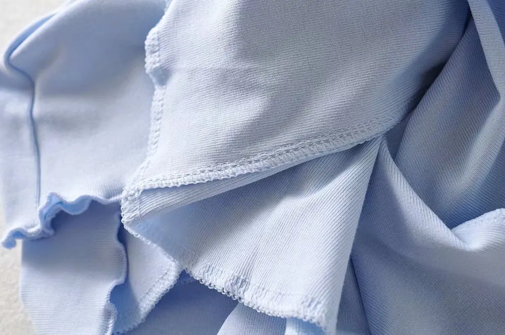 Rundes Ne ort Sve T-Shirt Top + hohe Taille elastischer Schlankheitsrock Print Set Baumwolle Sommer Faion Damen Ens...