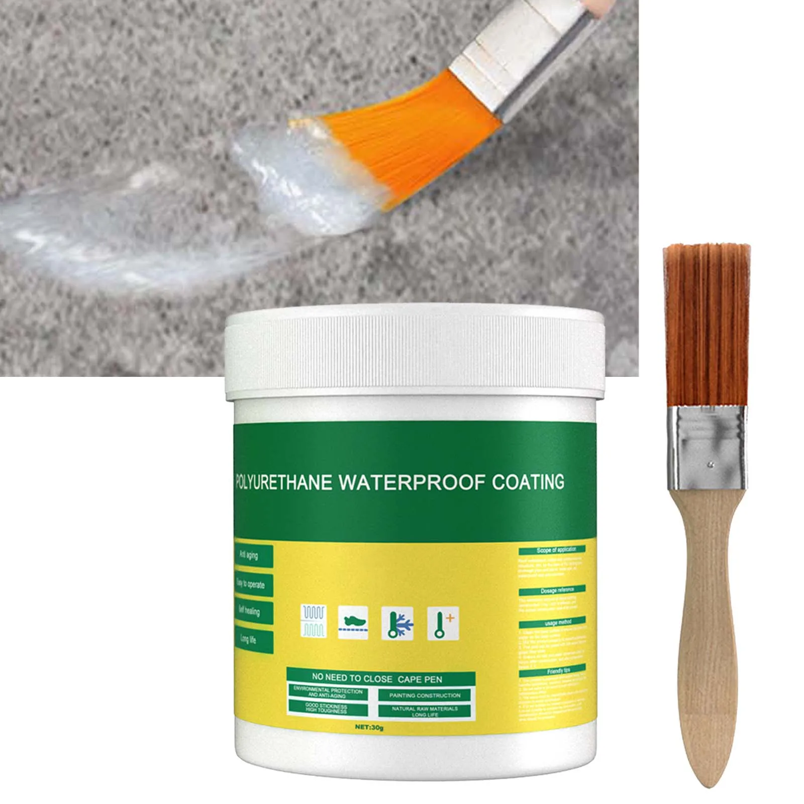 Transparent Waterproof Glue Exterior Wall Bathroom Toilet Floor Brick Permeable Waterproof Agent Wall Leak-proof Coating