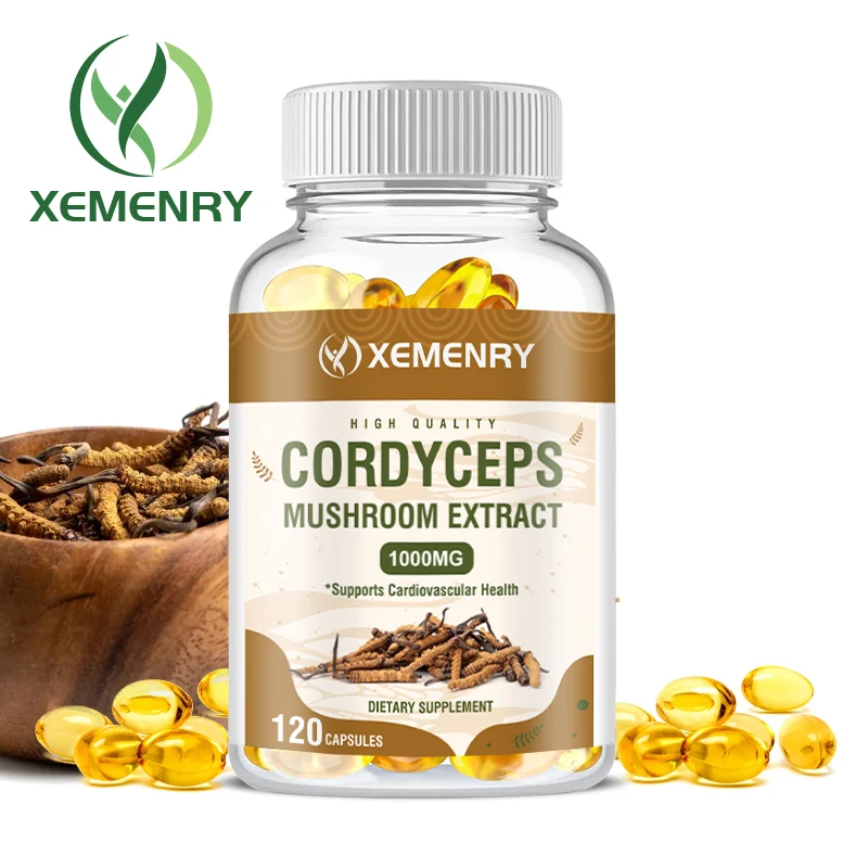 Cordyceps Capsules 1000 Mg - Increase Energy and Endurance, Helps Immune & Cardiovascular Health