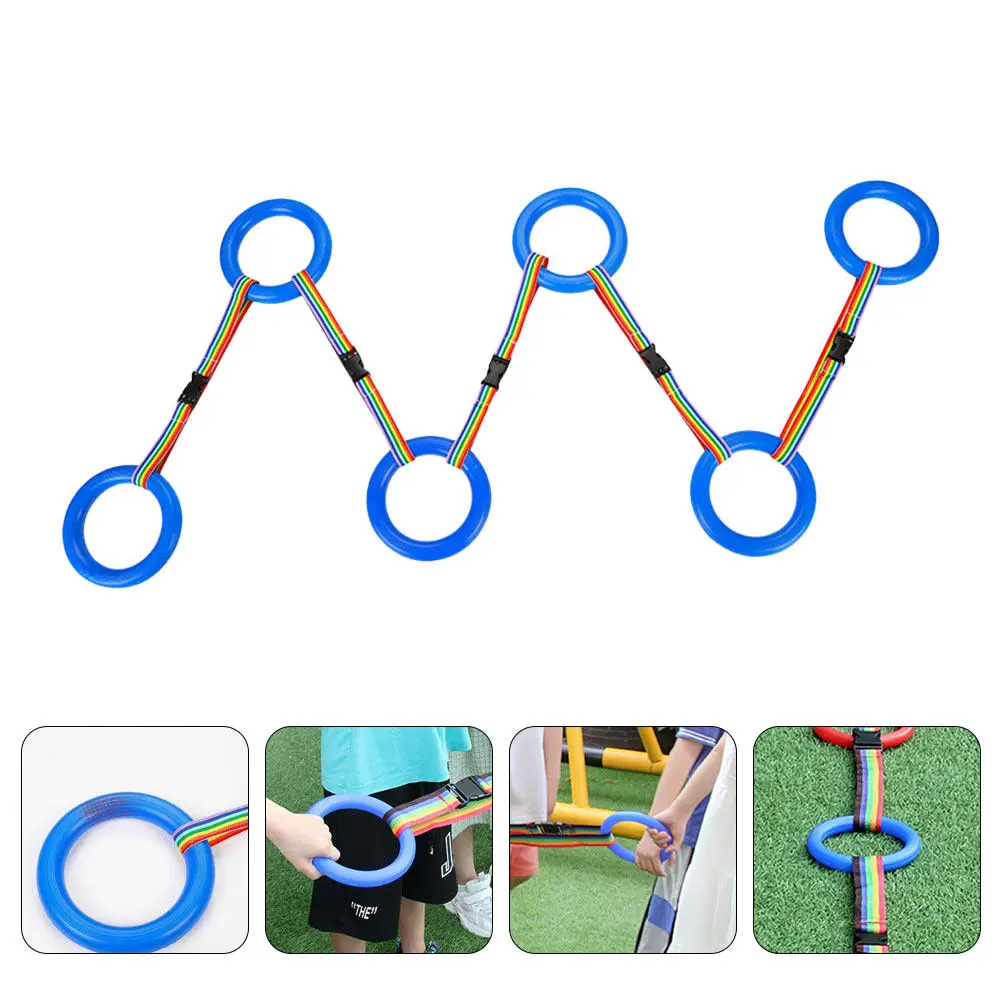 

6Pcs Anti-Lost Walking Rope Ring 1000x1000x100cm for Kindergarten Kids Safety Handle Leash Outdoor Group Activities Preschool