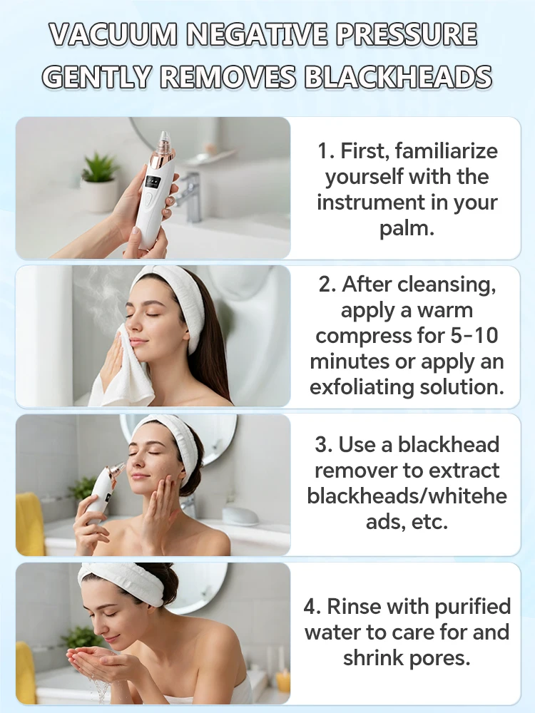 Blackhead Remover Pimples and Blackheads Vacuum Pores Removal Facial Skin Cleansing Device for Deep Cleaning Home gallery 4