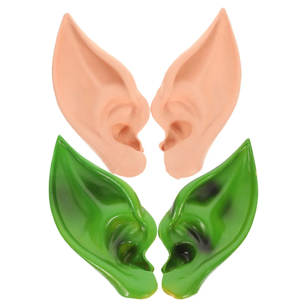 

2 пары, легкий костюм с ушками эльфа для косплея, костюм с ушками феи на Хэллоуин, маскарадные аксессуары для вечеринок, реквизит для ушей, маскарадные сказочные уши
