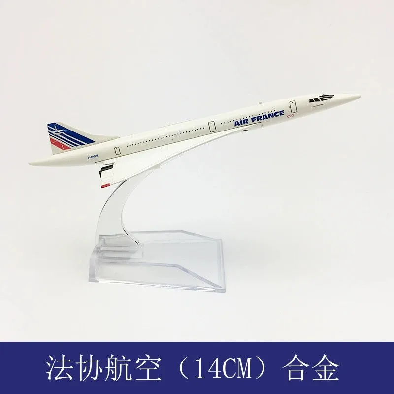 16 cm Concorde Air France Passagier Model Vliegtuigen Simulatie Metalen Miniatuur Speelgoed Vliegtuigen Diecast Vliegtuigen Souvenir Luchtvaart Cadeau