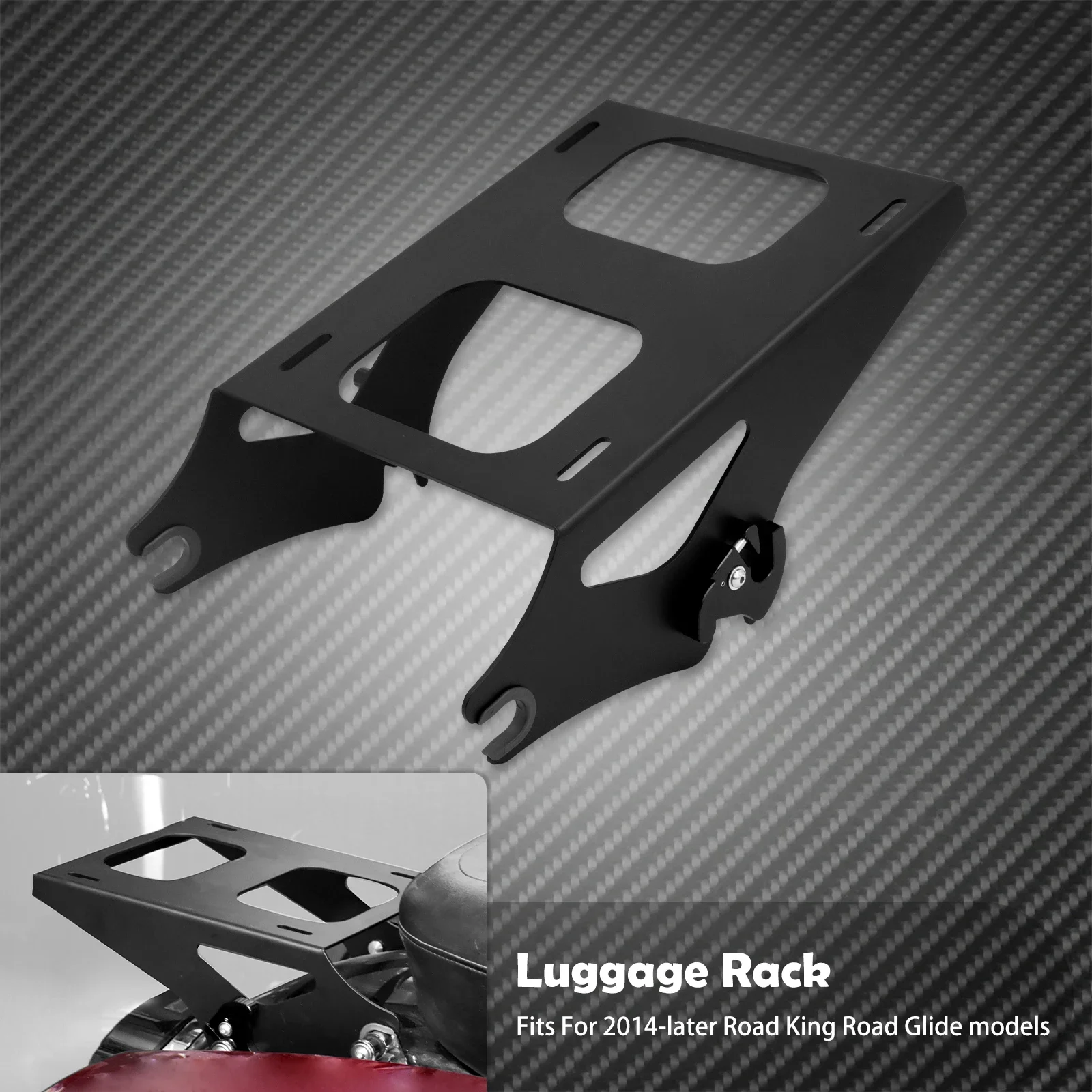 Motorrad Abnehmbare Zwei Up Tour Pack Montieren Gepäckträger Für Harley Touring Road King Street Glide FLHR FLHX FLTRX 14-2025
