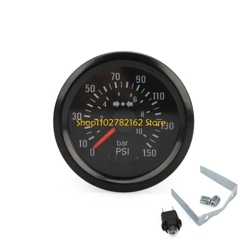 

547B Point Type VDO Barometer 0-10BAR/0-150PSI Oil Pressure Gauge 2-1/16" (52mm) Measuring Instrument Double Scale