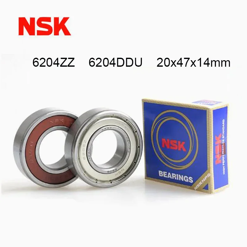 

JAPAN NSK 2Pcs 6204ZZ 6204DDU 6204RS 6204rs 6204 Rs Deep Groove Ball Bearings 20 X 47 X 14mm Free Shipping High Quality