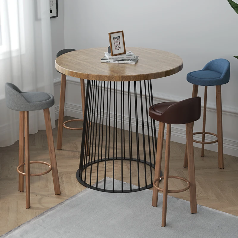 Modern Front Desk High Stool, Encosto em casa, simples e leve, Luxuoso Bar Chair