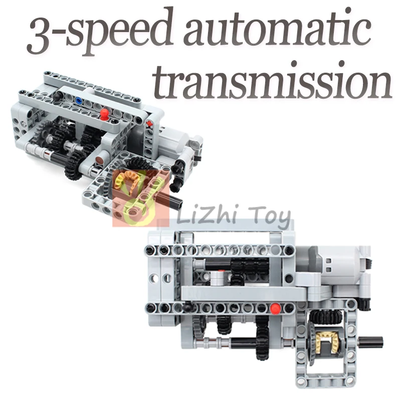 MOC-Kit de transmisión de caja de cambios de velocidad de Motor de alta tecnología, modelo técnico DIY, Motor L 99299 funciones de potencia, bloques de construcción