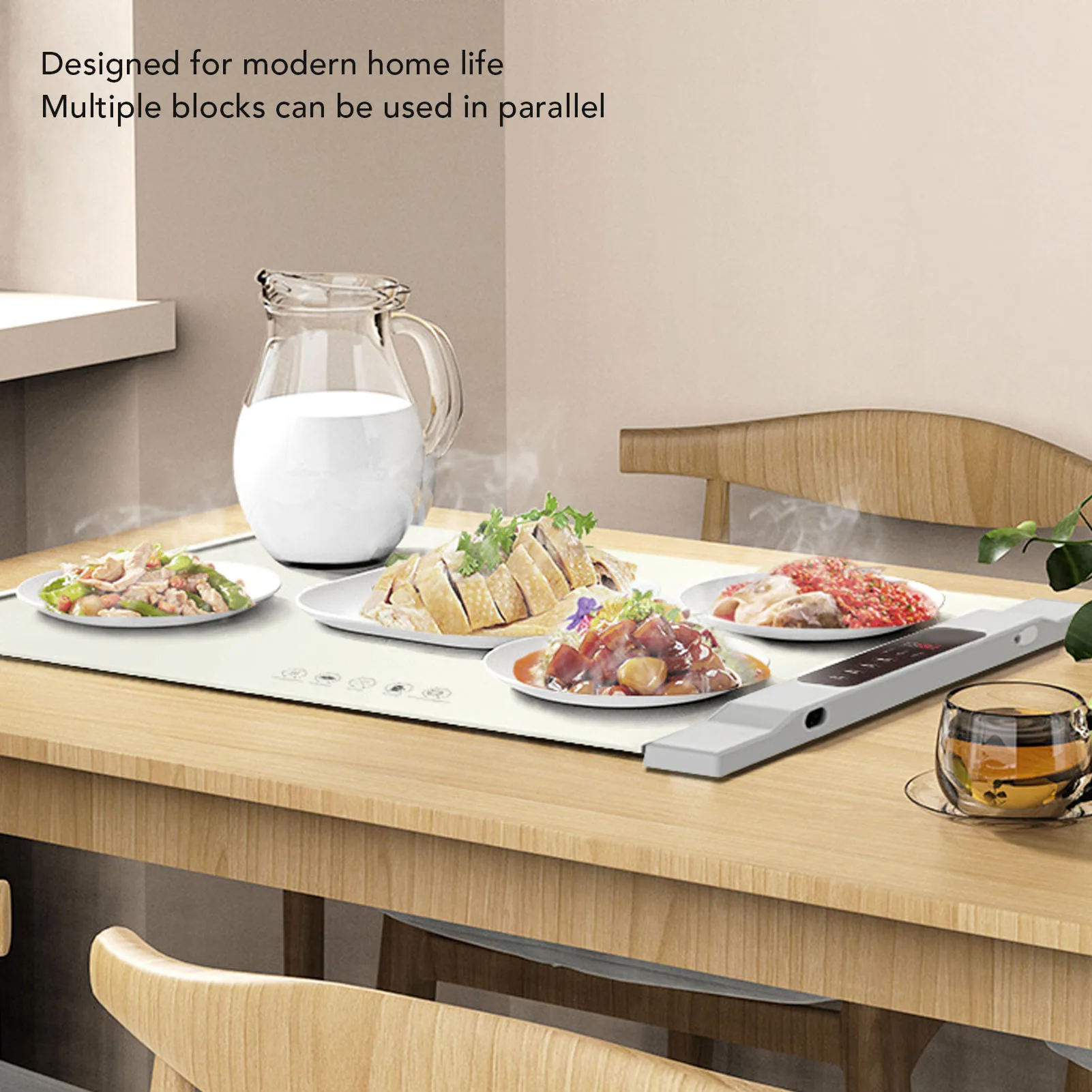 

Food Warming Mat Buffet Household Countertop Heating Warmer Tray Foldable Roll Up Multifunctional Pad