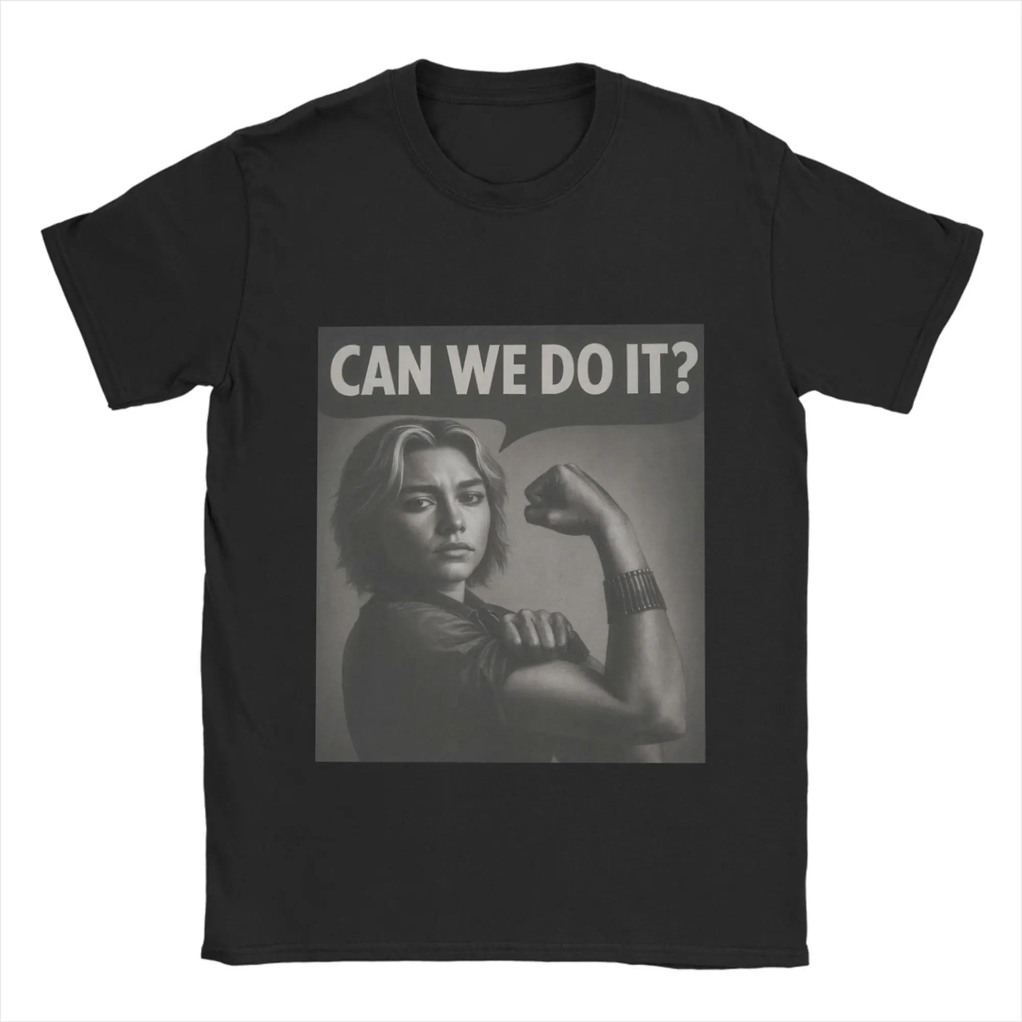 

Thunderbolts Yelena Can We Do It Cotton T-Shirt For Men Summer Vintage T-Shirts O Neck Harajuku Tees Oversized Print Tops