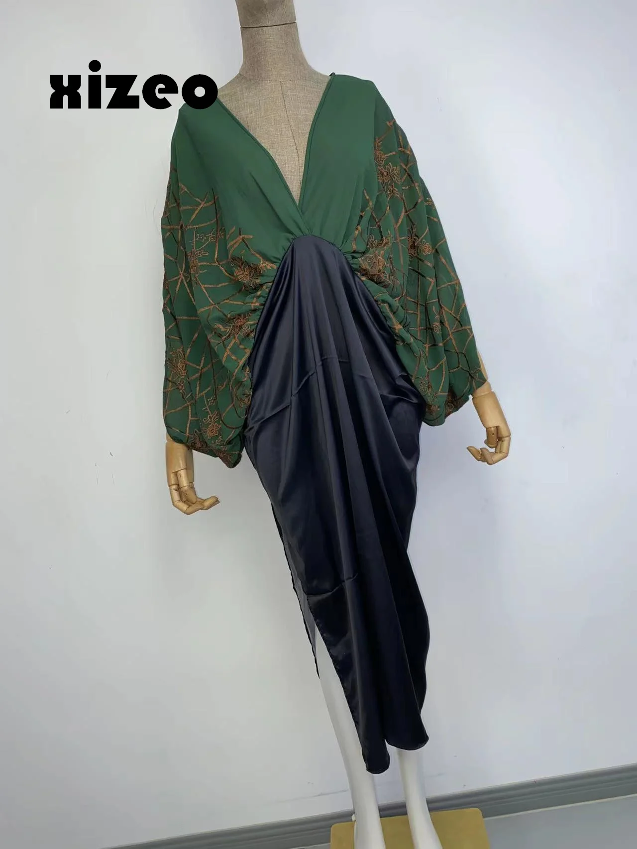 Xizeo 2023 verão mulheres cardigan kaftan moda sexy boho africano férias grátis ssze manga longa sentimento de seda robe kimono caftan