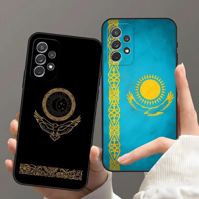 Kazakhstan Flag Phone Case For Samsung A13 A23 A52 A53 A51 A14 A50 A33 A22 A31 A54 A03S A32 A21 A81 A34 Silicone Cover