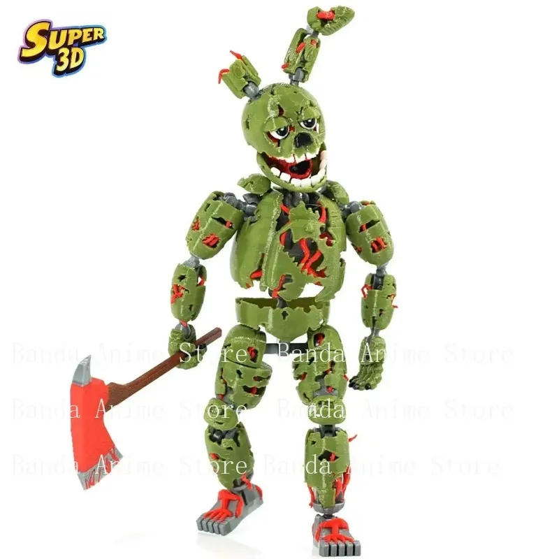 Figurine articulée Springtrap T13 imprimée en 3D Five Nights at Freddy's 3, jouet transformable multi-articulations pour collectionneurs, cadeau