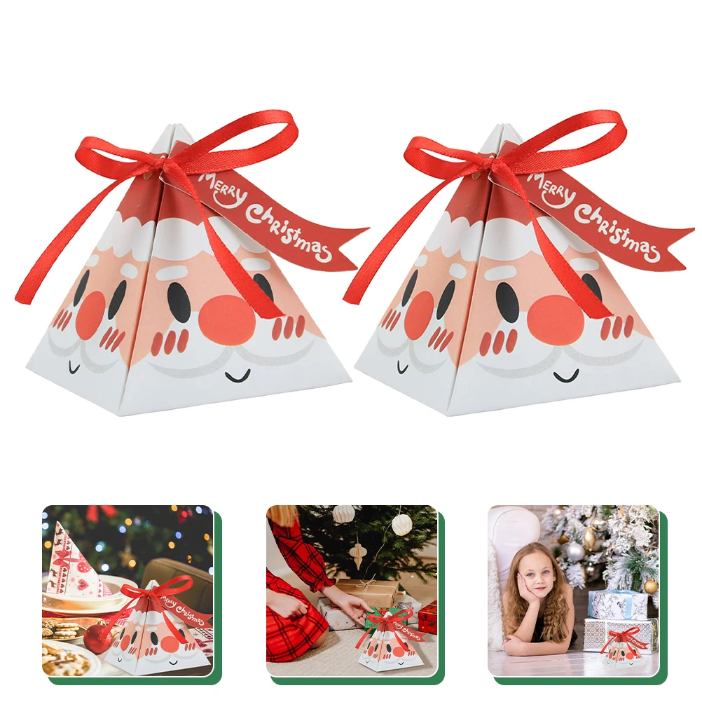 

50Pcs Xmas Party Favors Boxes Elegant Containers for Christmas Decorations and Gifts Treat Boxes Party Favors Bag