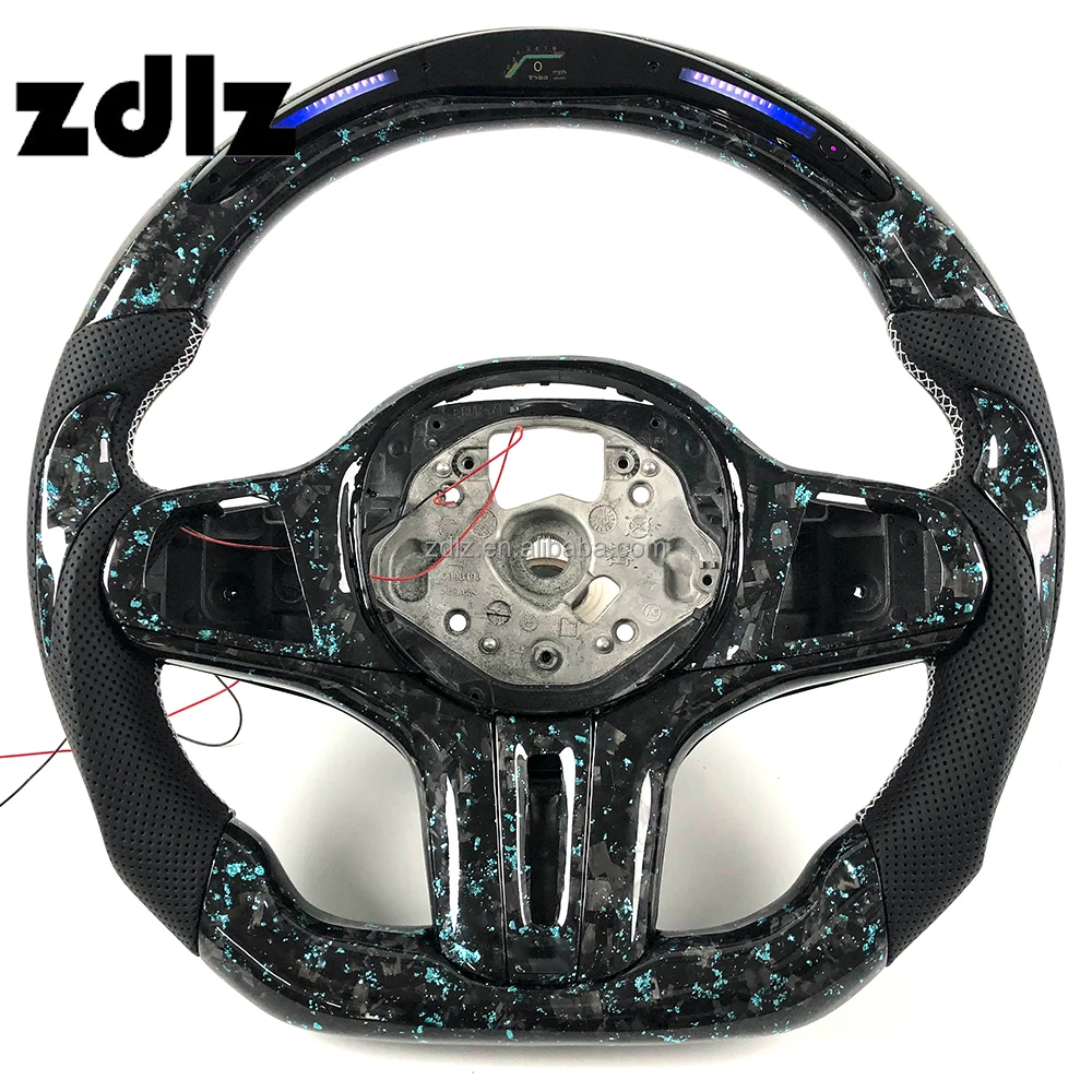 Custom LED Display Forged Carbon Fiber Steering Wheel for BMW G05 G20 G30 G28 G38 M3 M4 M5 330i 440i 530i 540i
