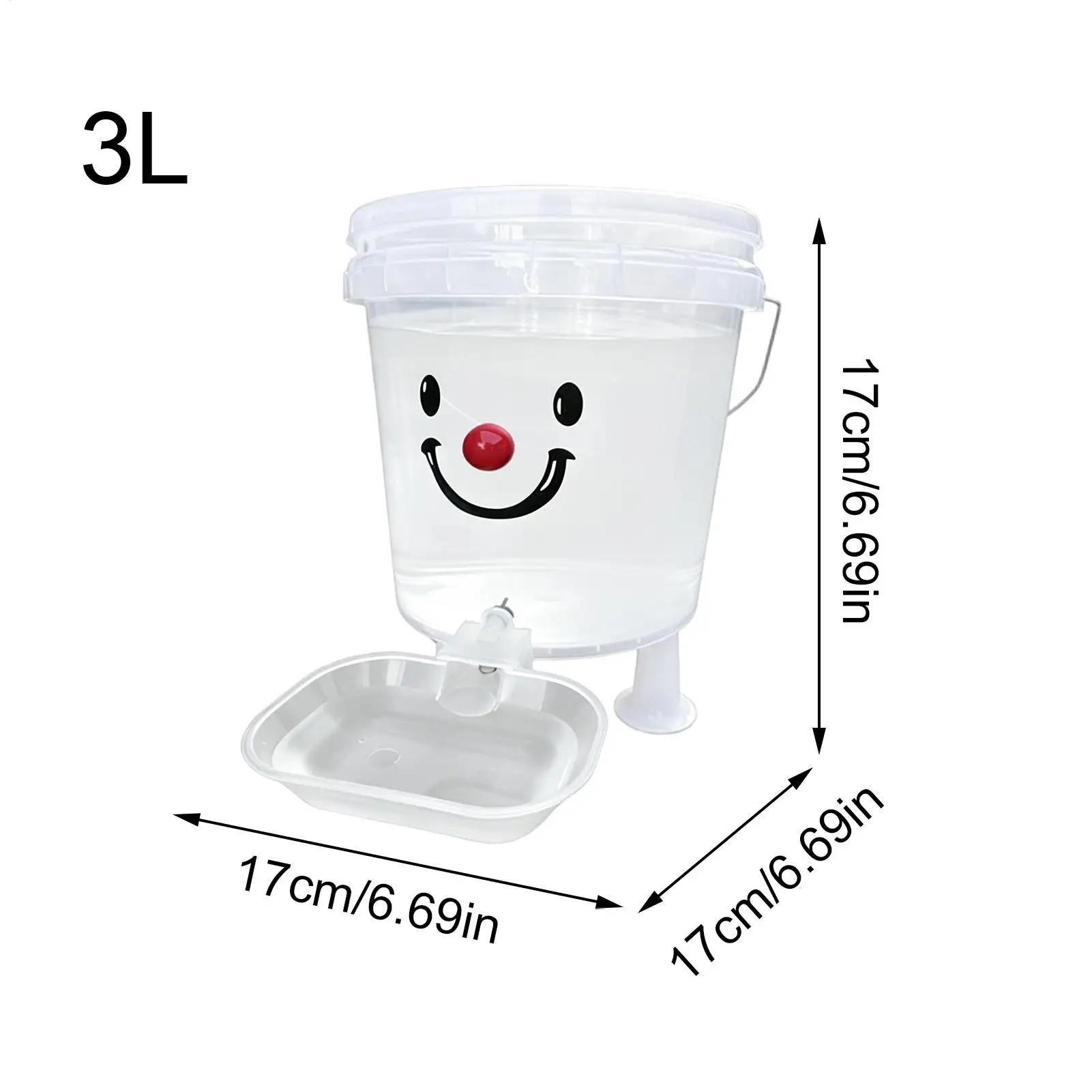 Automatic Dog Water Dispenser Large Capacity Leakproof Visual Bowl for Puppy Pets Indoor Outdoor Dorm Travel Home