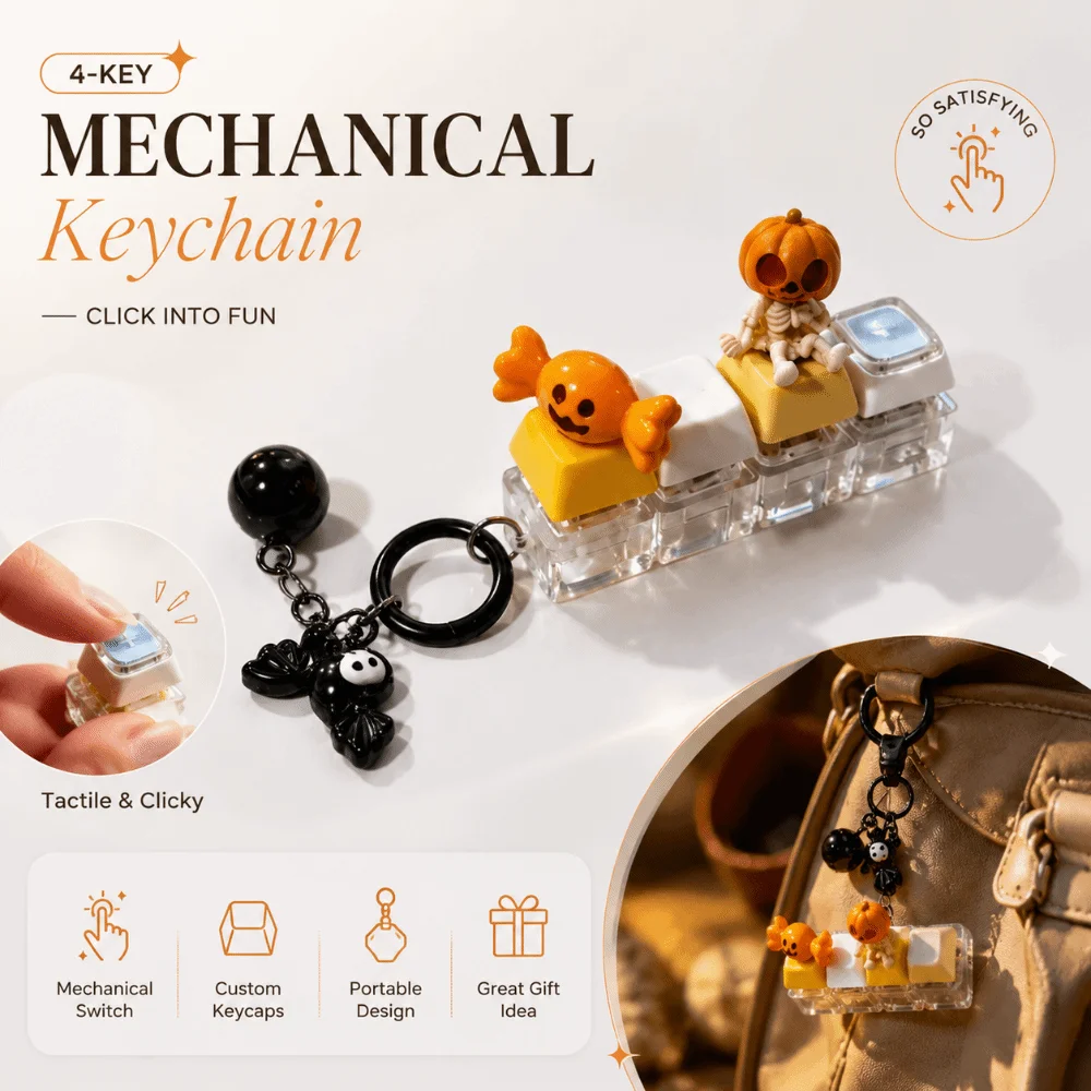 Mini Lightweight Fidget Keychain Smooth Rounded Edges Soft Tactile Touch Stress Relief Tester Fine Crafted