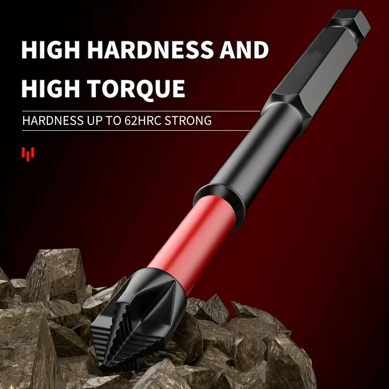 Set di cacciaviti Ph2 magnetici D1 anti-shock con punte a impatto antiscivolo ad alta durezza croce 65/90 mm