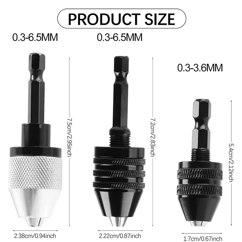 ABRS-6PCS 1/4 بوصة عرافة عرقوب مثقاب ظرفي بدون مفتاح التغيير السريع محول محول تأثير التدريبات بت ، ملحقات الأدوات الكهربائية