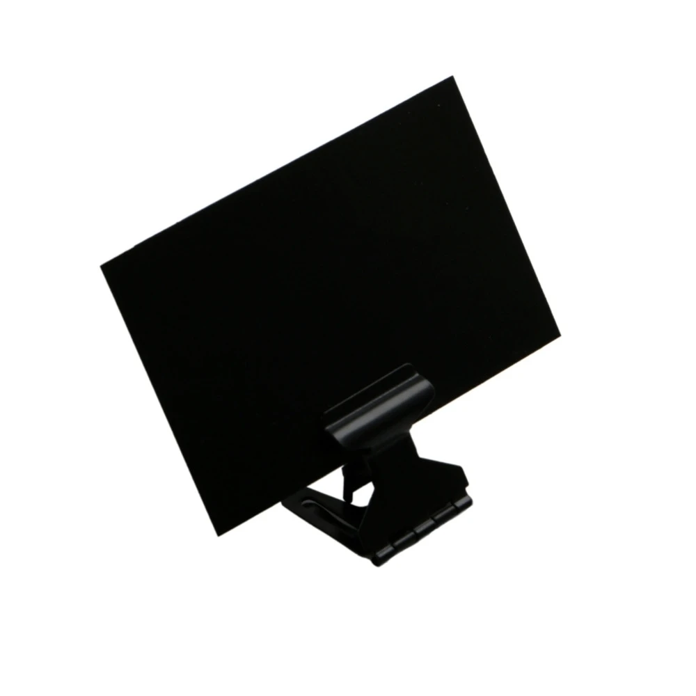 Write On Black Tag Clip Wet-erase Blackboard Price Chalkboard Business Name Card Stand Metal