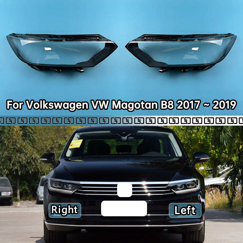 

For Volkswagen VW Magotan B8 2017 2018 2019 Car Headlight Cover Lampcover Lampshade Lamp Glass Lens Case Auto Light Caps