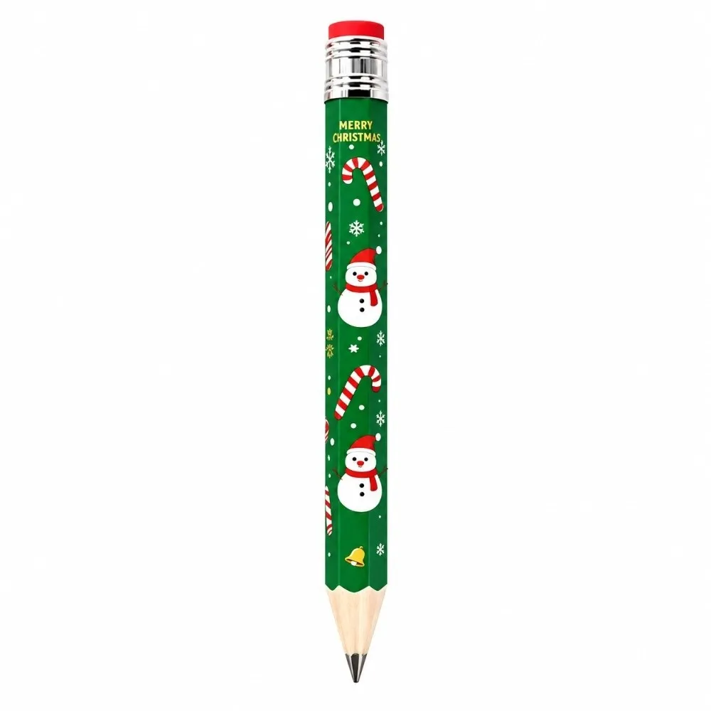 Wooden Giant Pencil 33cm Large Size Christmas Pattern Big Pencil Writable Santa / Snowman / Reindeer / Christmas Tree