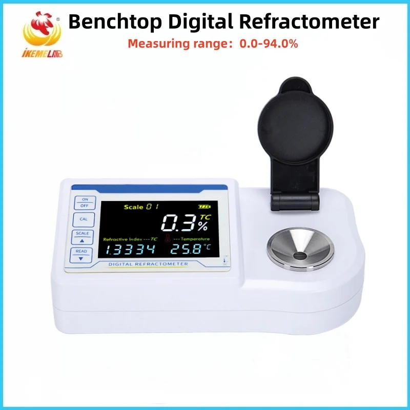 WEIAI Benchtop Brix Meter Refractometer DRT High Precision 94.0% Brix Digital Display Juice, Syrup, Honey Chemical Refractometer