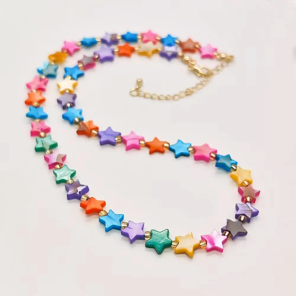

CCGOOD multi-color star shell Necklace for Women Choker Natual Shell Beads Necklaces Boho Handmade Summer Beach Surf Jewelry