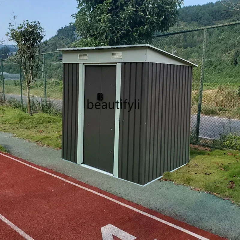 

TTT New arrive Outdoor tool room Outdoor garden Storage box Mobile tin house Balcony cabinet Household