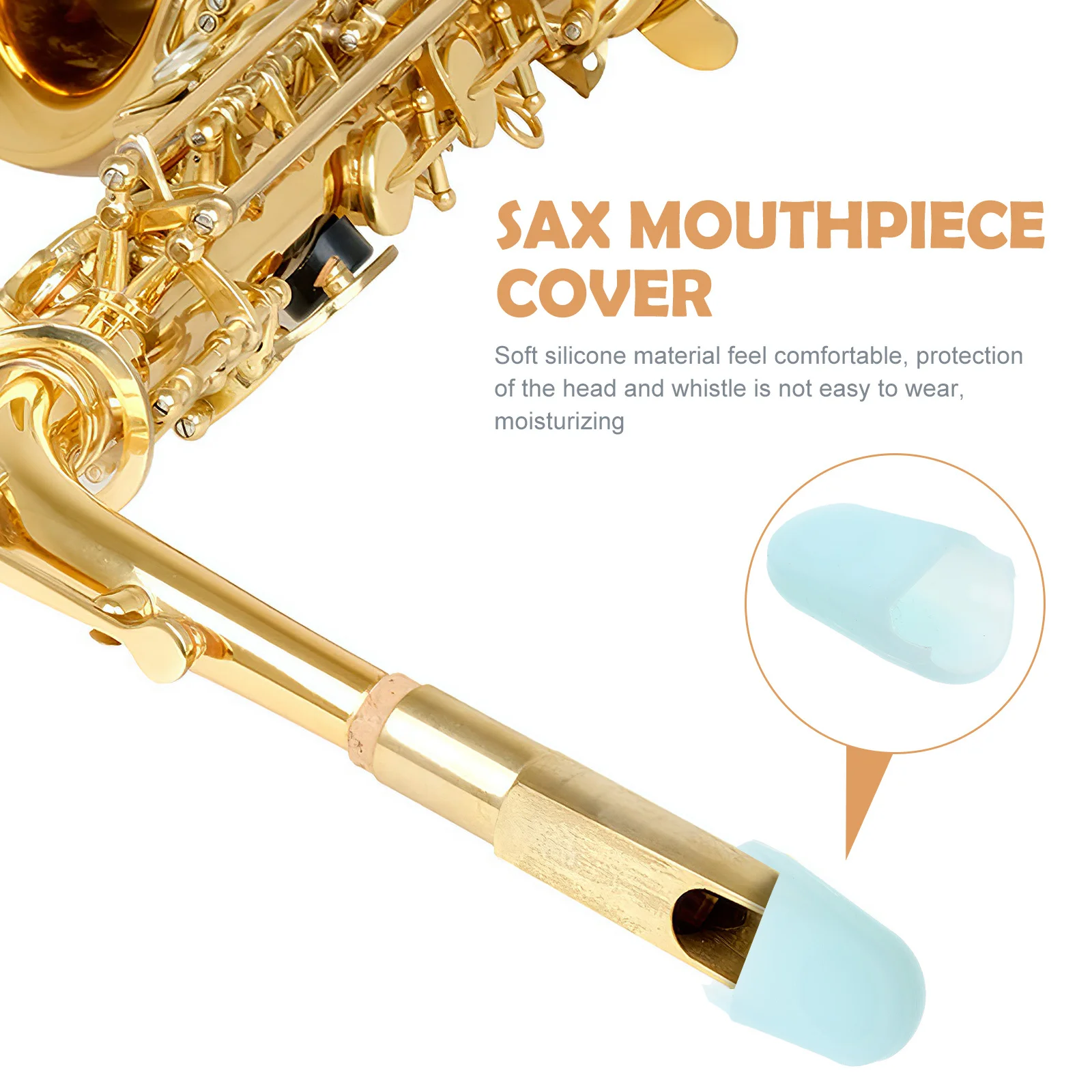 

Sax Cover Premium Silicone Material Excellent Workmanship Practical Design Professional Use Saxophone Hat Flute Sleeve