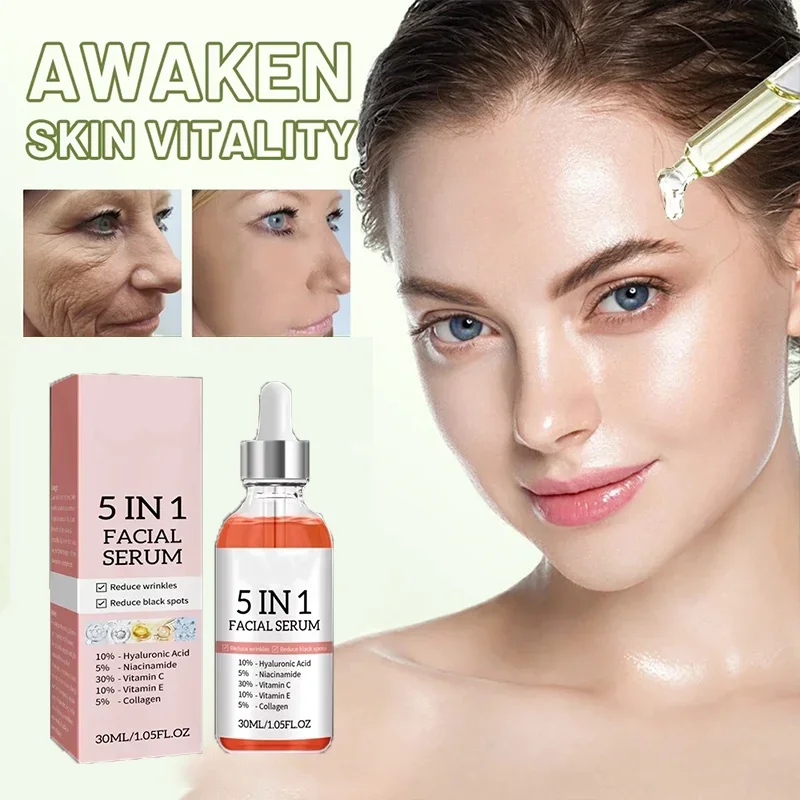 

Vitamin C Serum For Face Serum Wrinkle Removal Anti Aging Forehead Fine Lines Lifting Brighten Nourish Facial Serum Skin Care